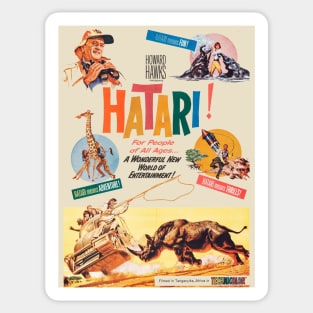 Hatari! Movie Poster Sticker